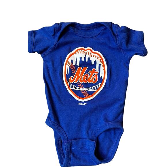 MLB New York Mets Baby 0/3M One Piece Bodysuit - Picture 1 of 3